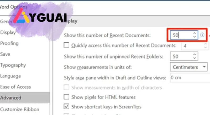 Cách khôi phục danh sách file Word được mở gần đây