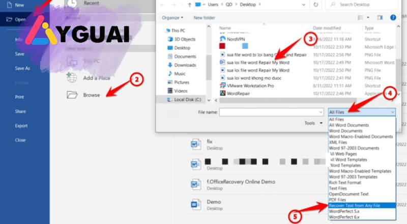Cách khắc phục File Word mở không được – Word experienced an error trying to open the file 9 Cách mở File Word mở không được với lỗi “Word experienced an error trying to open the file”