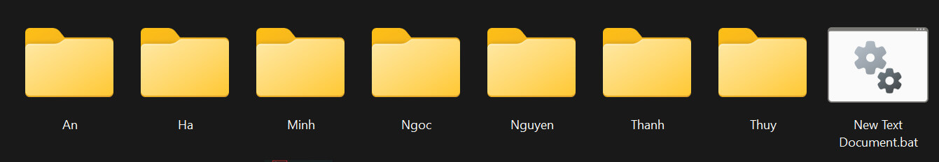 Cách tạo folder hàng loạt và đặt tên tự động theo danh sách Excel 12 Cách tạo folder hàng loạt và đặt tên tự động theo danh sách excel bước 8