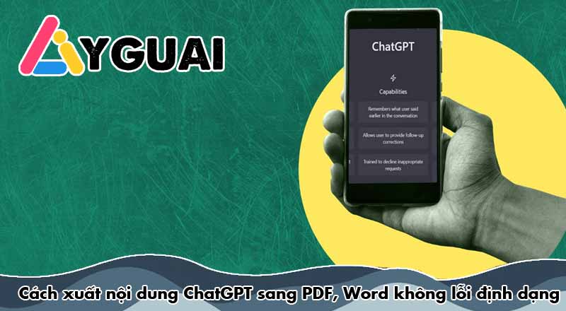 Cách xuất nội dung ChatGPT sang PDF