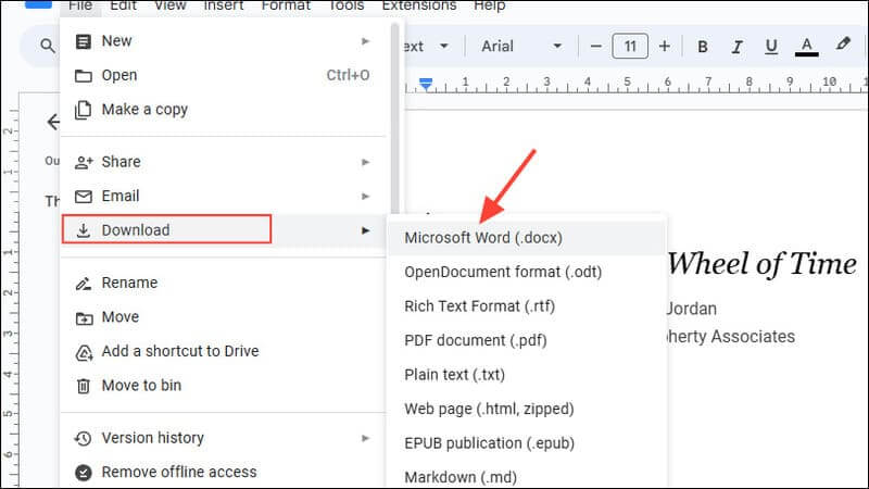 Hướng dẫn sử dụng Google Docs không cần mạng 6 Dùng google docs không cần mạng bằng cách xuất tài liệu