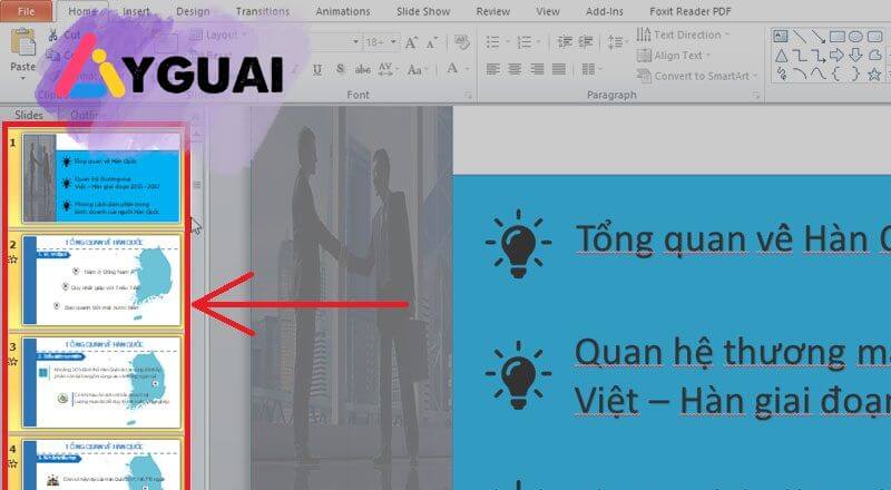 Gộp file Powerpoint bằng thao tác Copy – Paste