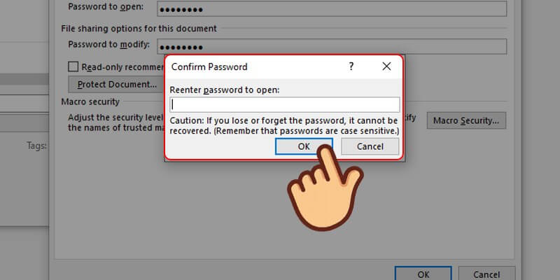 Hướng dẫn đặt mật khẩu cho file Word bước 6