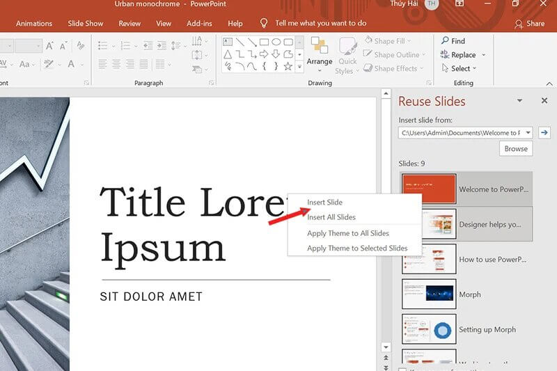 Hướng dẫn gộp file powerpoint bước 4