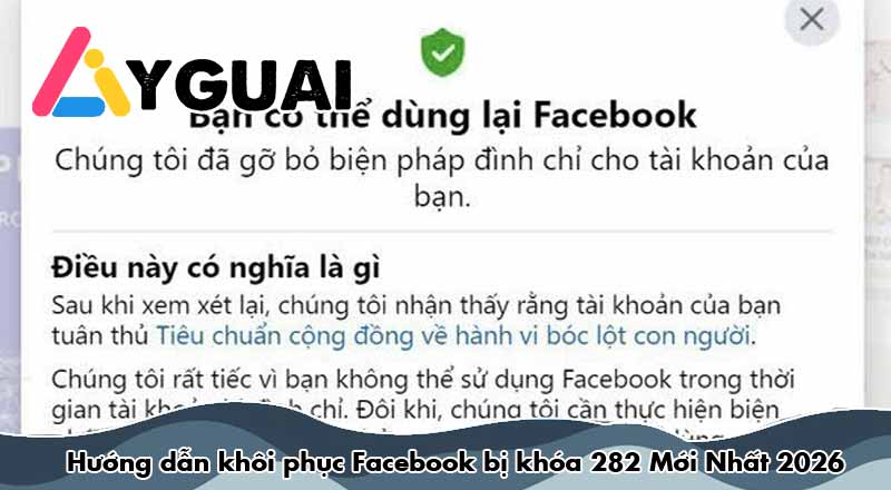 Hướng dẫn khôi phục Facebook bị khóa 282 Mới Nhất 2026
