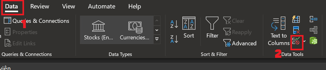 Hướng dẫn tạo bảng cảnh báo khi nhập trùng nội dung Excel bước 2