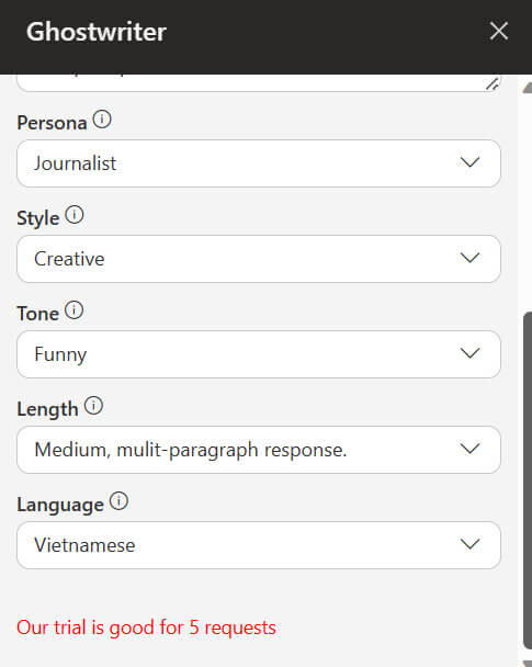 Hướng dẫn tích hợp ChatGPT vào Word bằng GhostWriter bước 5