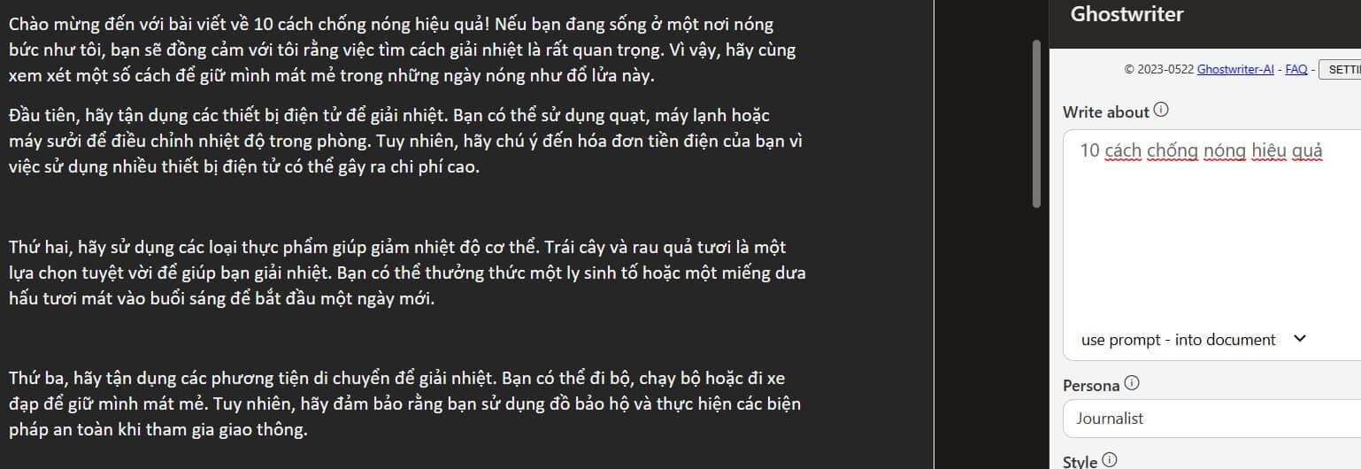 Hướng dẫn tích hợp ChatGPT vào Word bằng GhostWriter bước 6