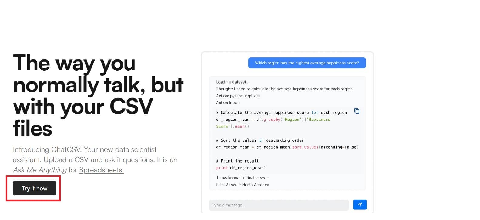 Phân tích dữ liệu Excel bằng AI bước 1