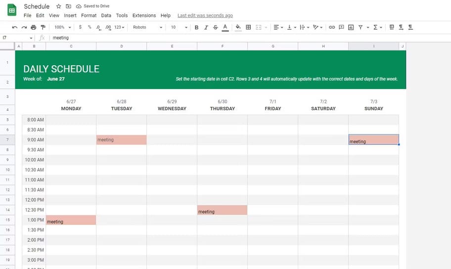 Sử dụng định dạng có điều kiện trong Thời gian biểu trong Google Sheets bước 7