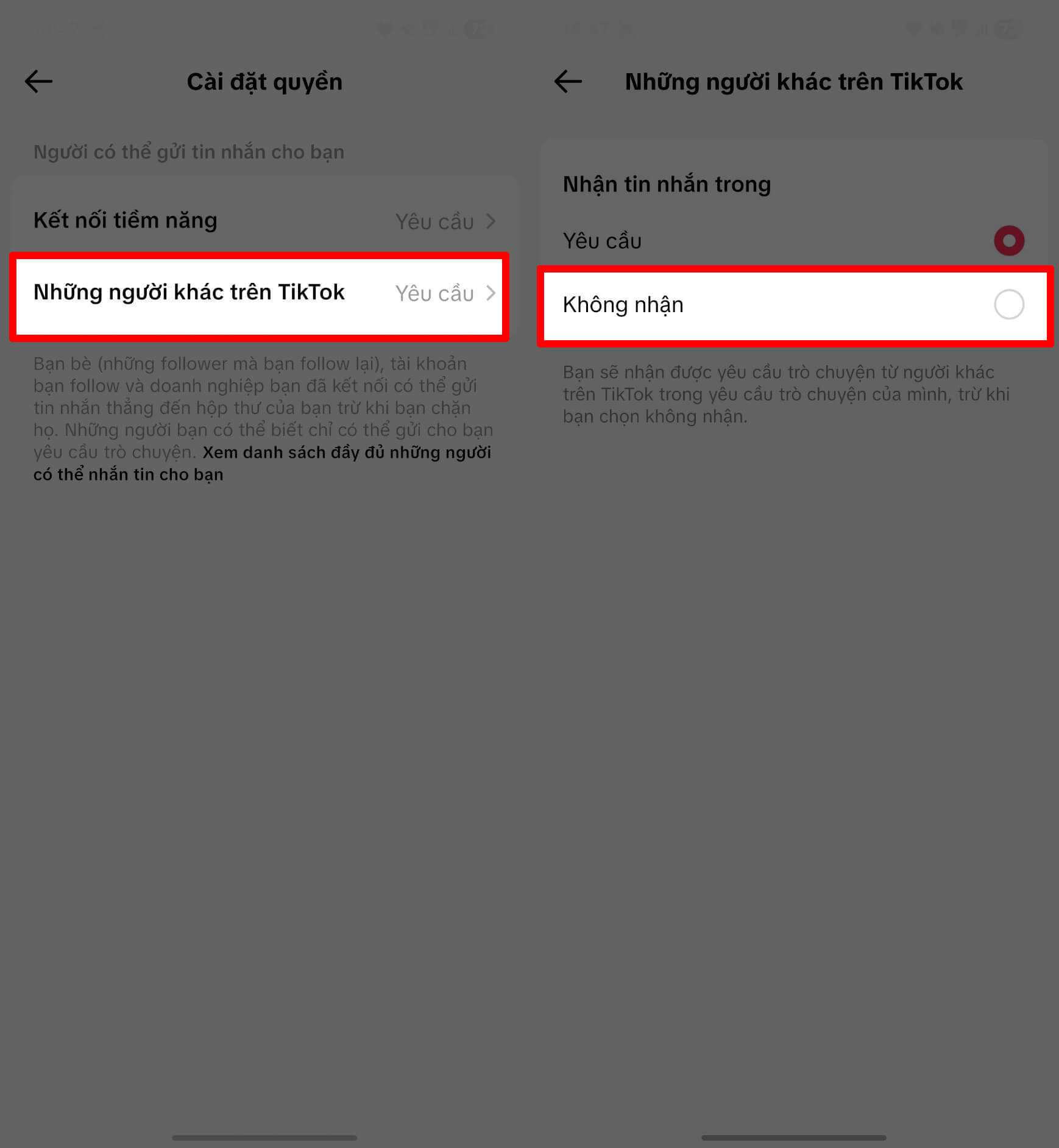 tiktok chặn người lạ 3