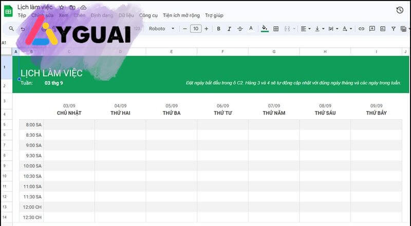 Ưu và nhược điểm khi tạo Thời gian biểu trong Google Sheets