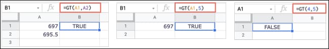 14 hàm Google Sheets hữu ích mà Excel không hỗ trợ 16 GREATERTHAN-GoogleSheetsFunctionsNotExcel-6