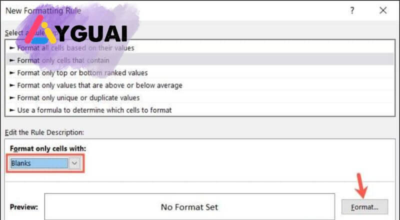 Cách đánh dấu lỗi và ô trống trong Excel tự động 2