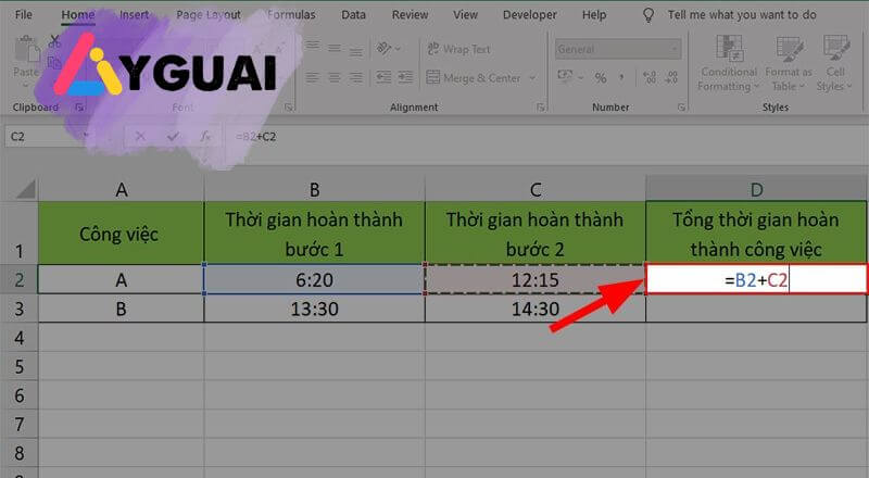 Hướng dẫn cộng thời gian trong Excel chi tiết