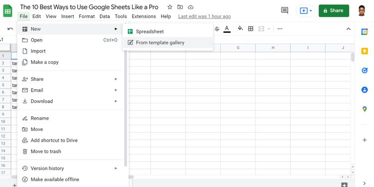 Cách sử dụng Google Sheets: 8 mẹo để thành thạo nhanh chóng 19 Sử dụng mẫu (Template) để quản lý dữ liệu