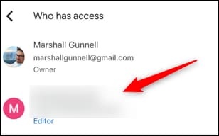 Tắt quyền chia sẻ Google Docs qua Email trên điện thoại 4