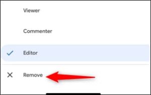 Tắt quyền chia sẻ Google Docs qua Email trên điện thoại 5