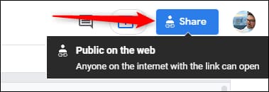 Tắt quyền chia sẻ qua liên kết 1