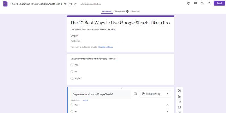 Cách sử dụng Google Sheets: 8 mẹo để thành thạo nhanh chóng 12 Thu thập dữ liệu tự động với Google Forms 2